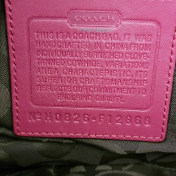 Coach Legacy Y2K Double Turnlock Satchel Shoulder Bag in Raspberry F12868 - Picture 16 of 16